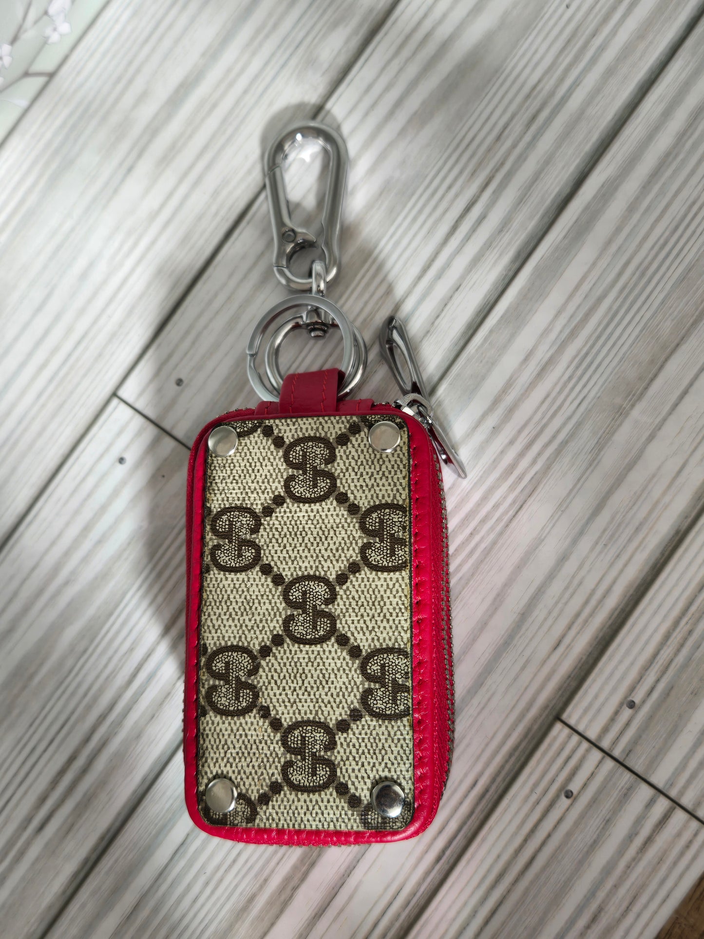 Double keyfob holder upcycled