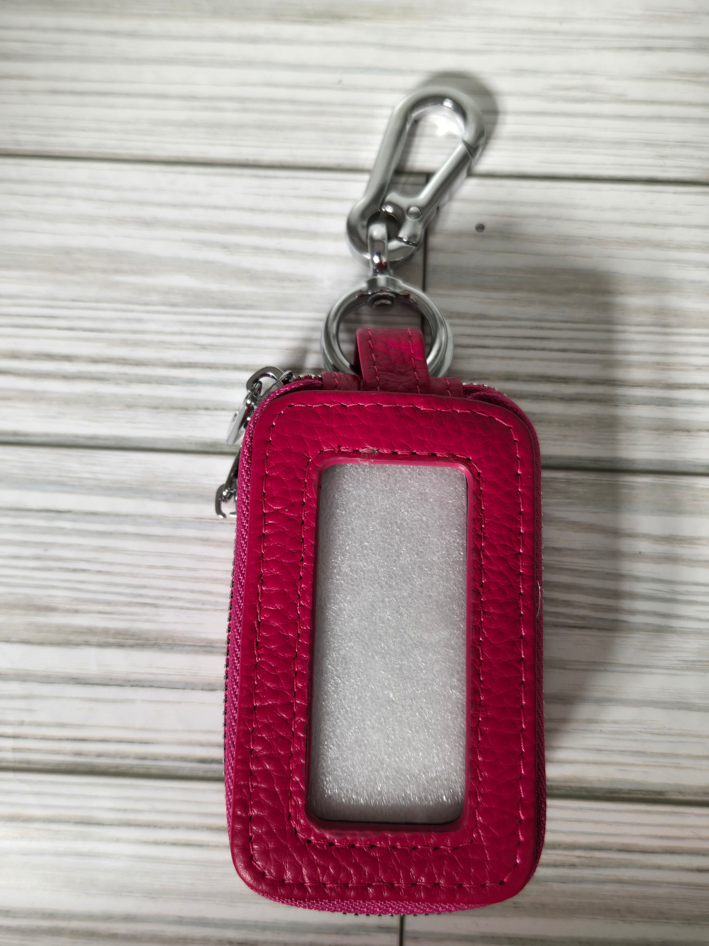 Double keyfob holder upcycled handmade