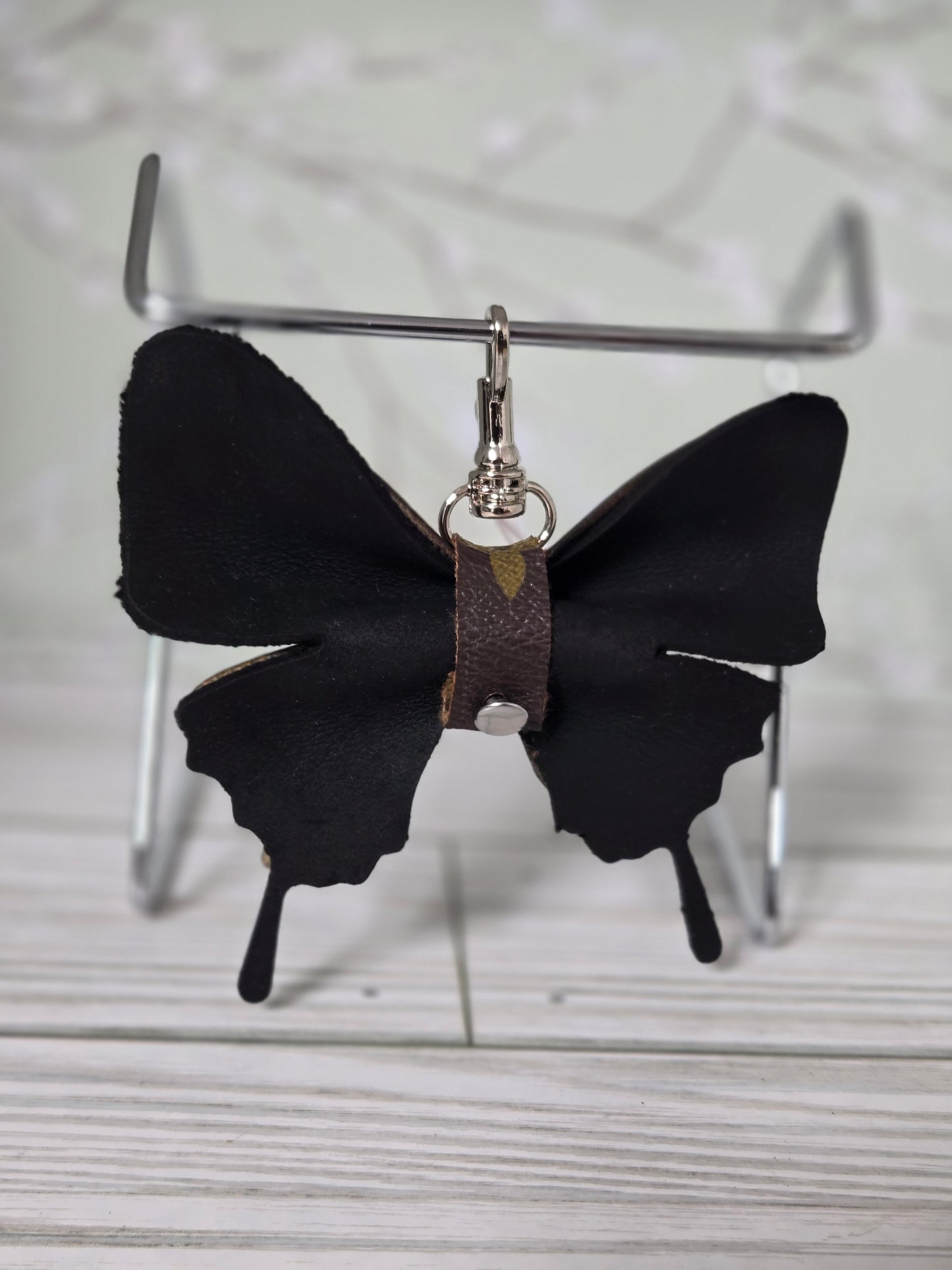 Handmade bag charm- Upcycled butterfly