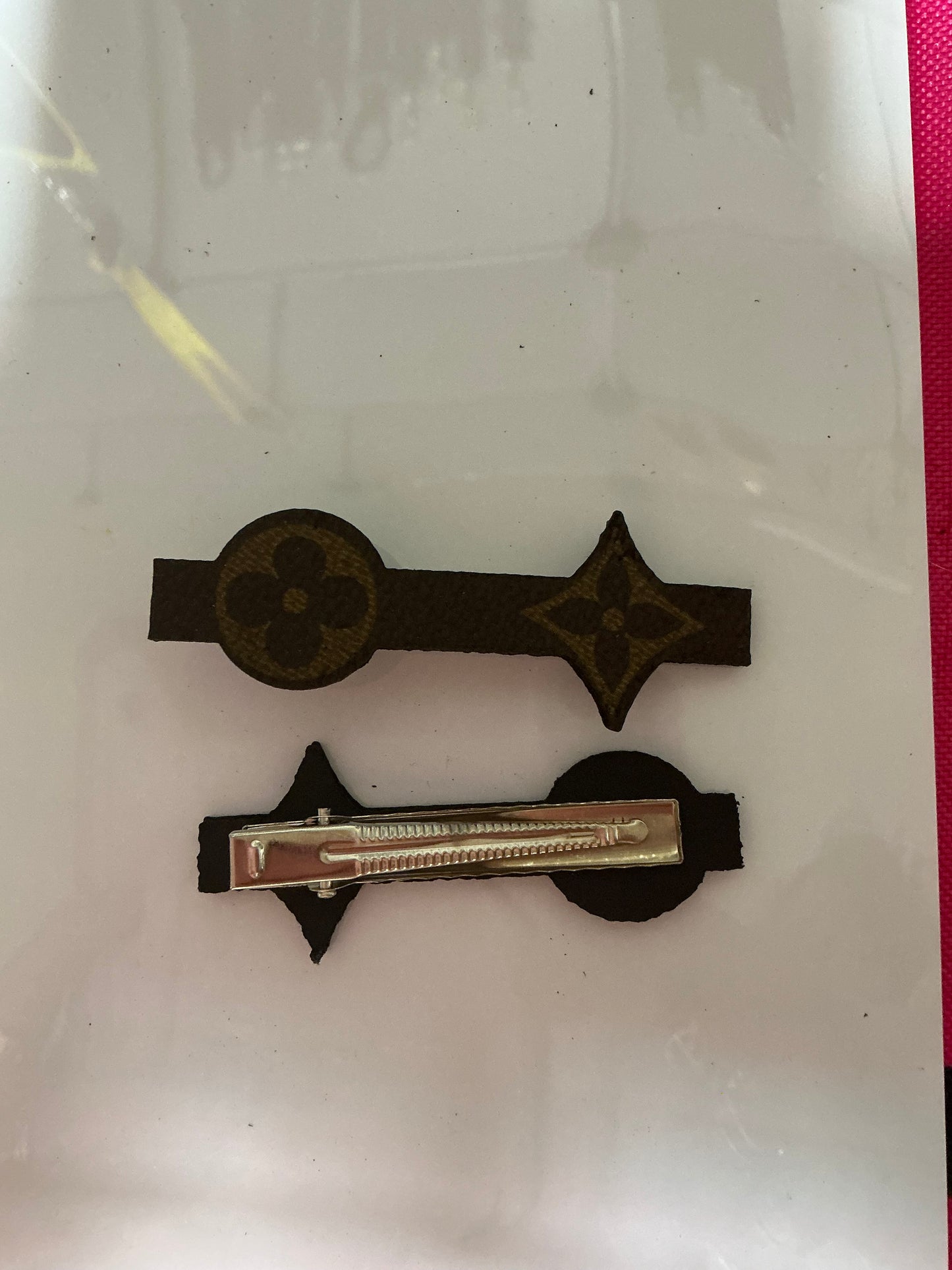 Upcycled hair clip set 2pc