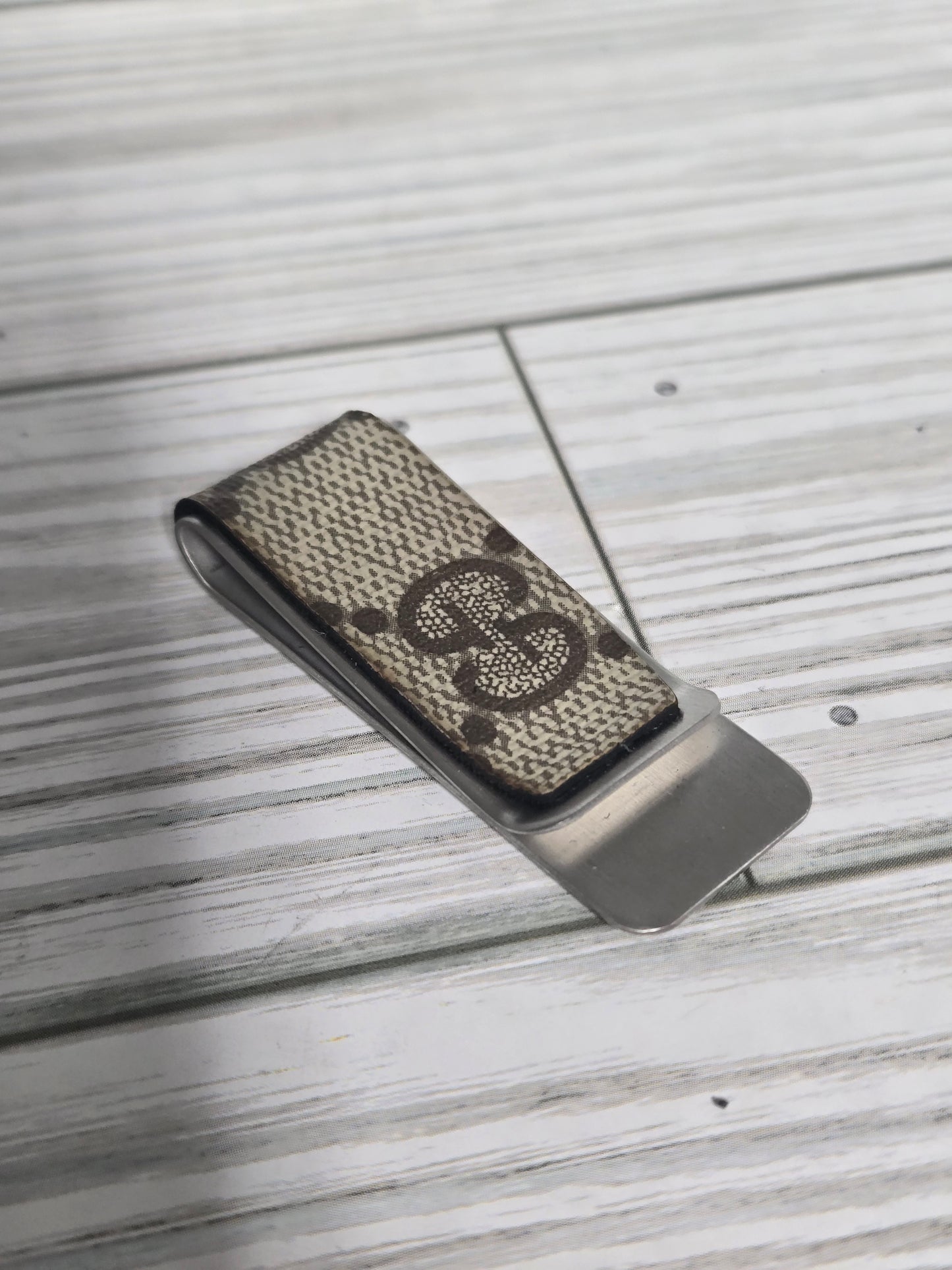 Upcycled stainless steel money clip