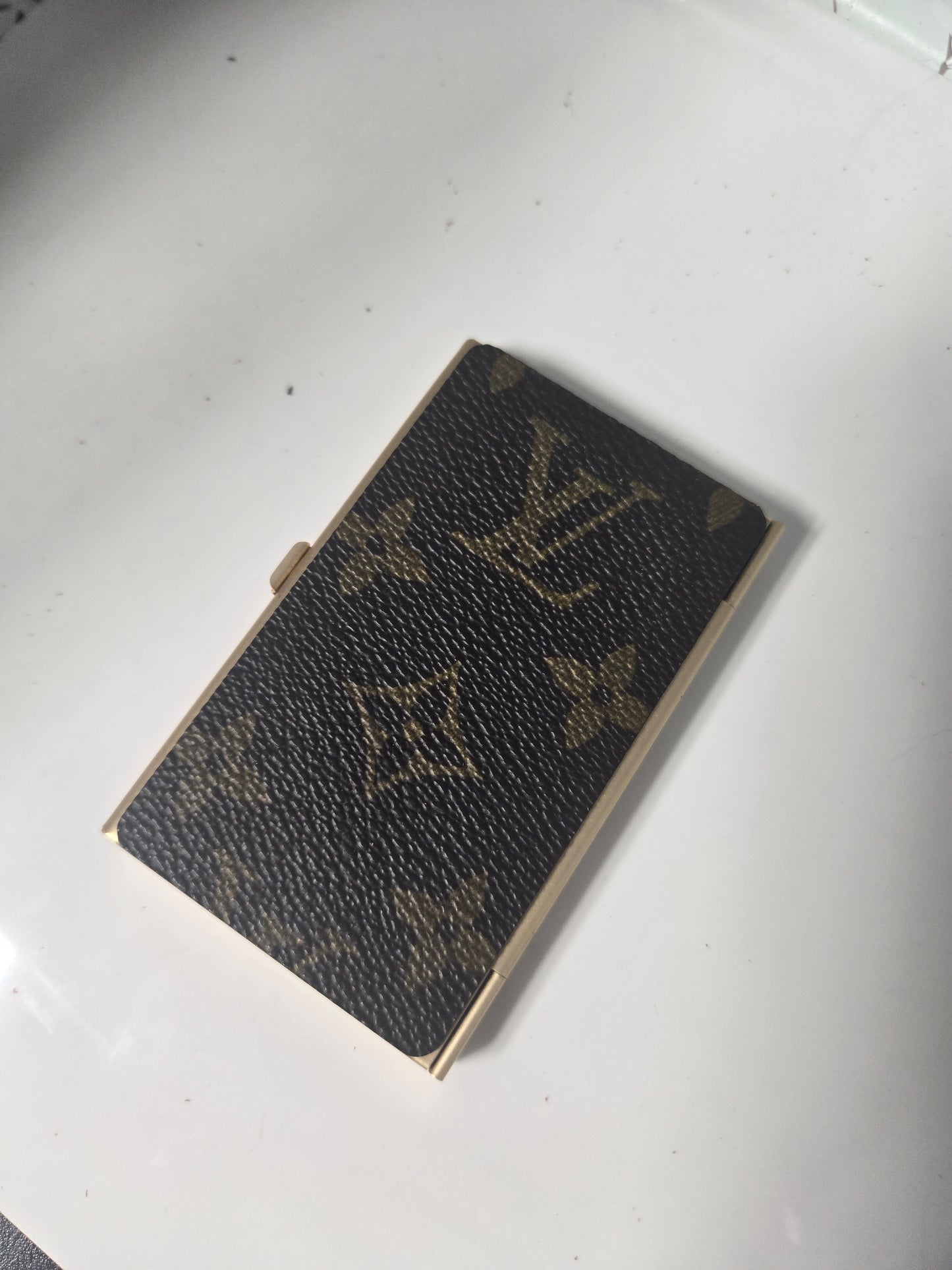 Thin lightweight upcycled card holder