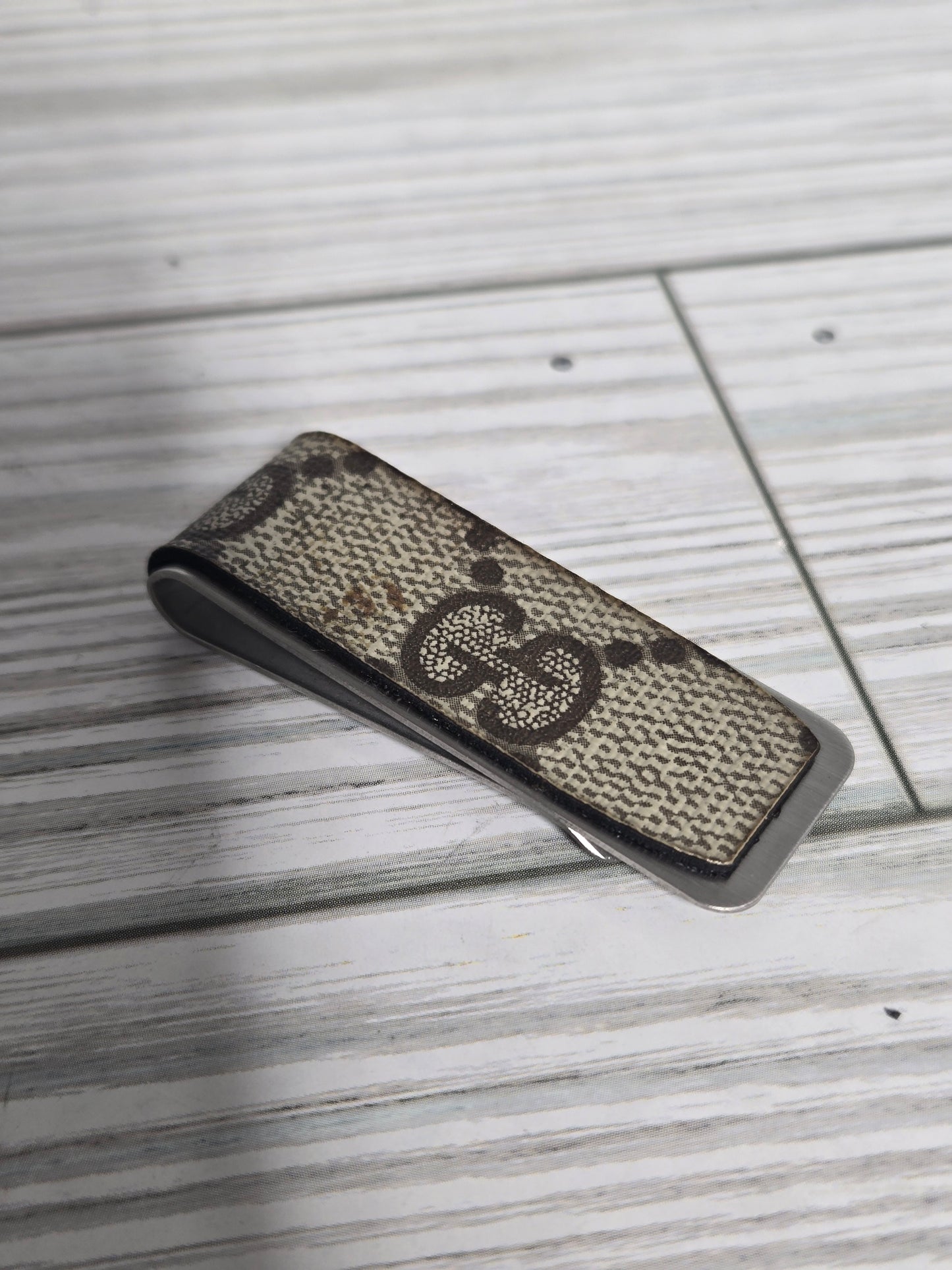 Upcycled stainless steel money clip