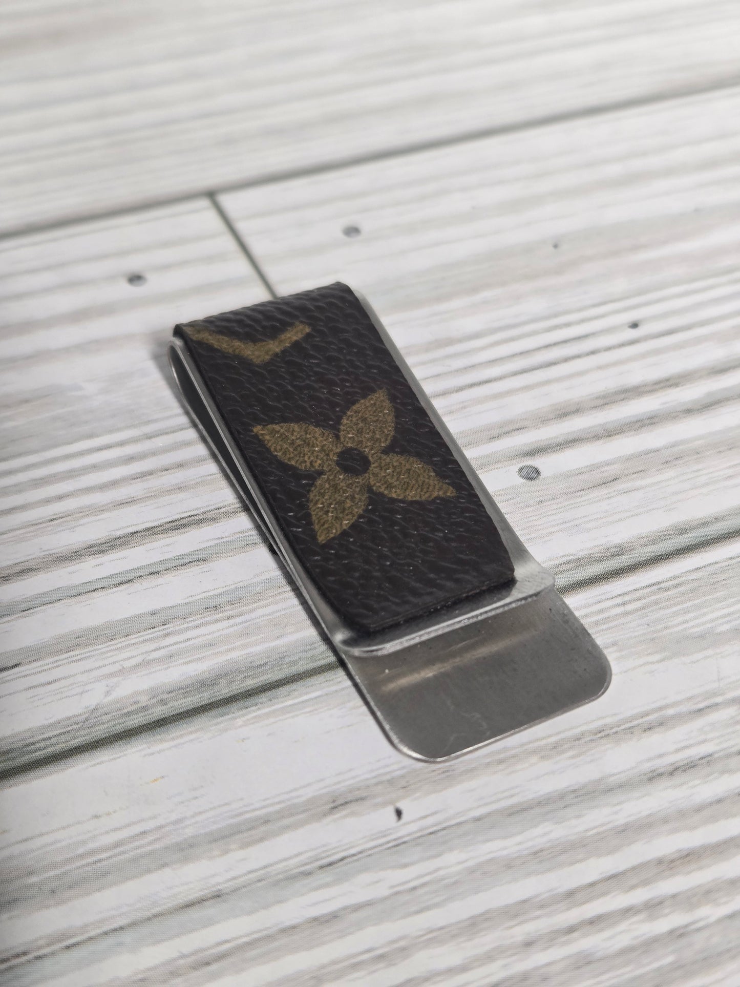 Upcycled stainless steel money clip