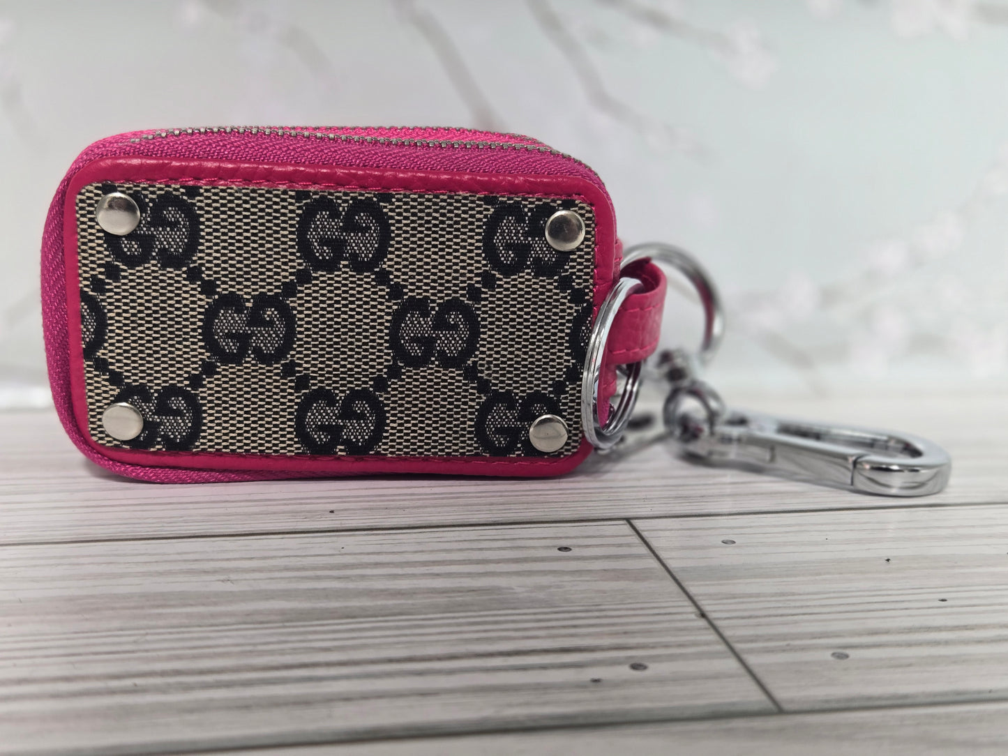 Double keyfob holder upcycled