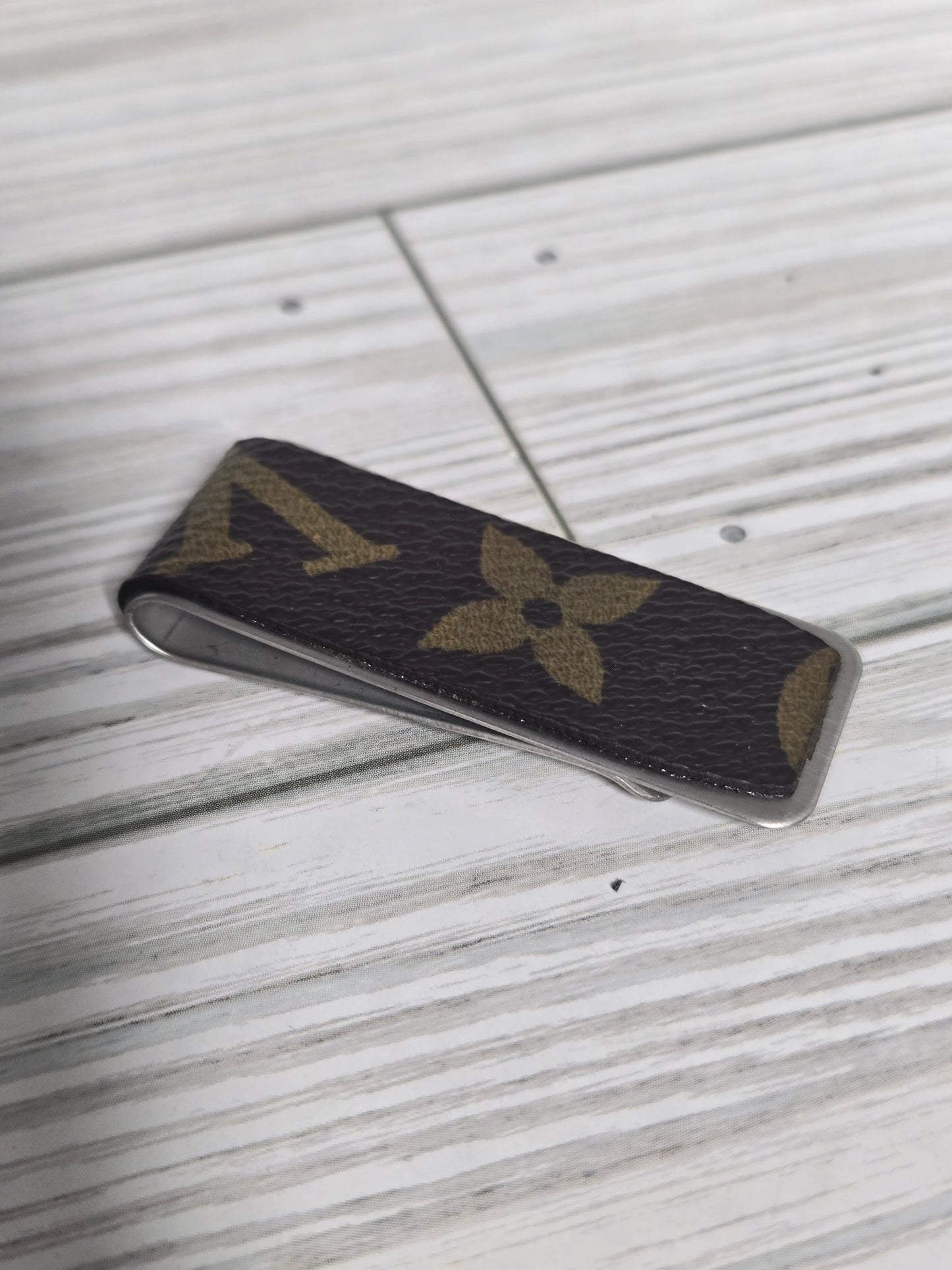 Upcycled stainless steel money clip
