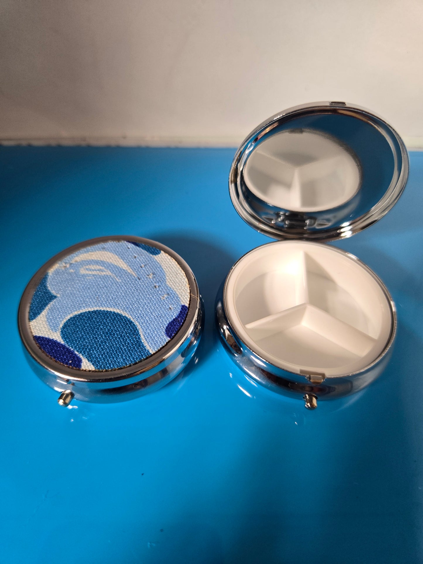 Small upcycled multi use pill case.