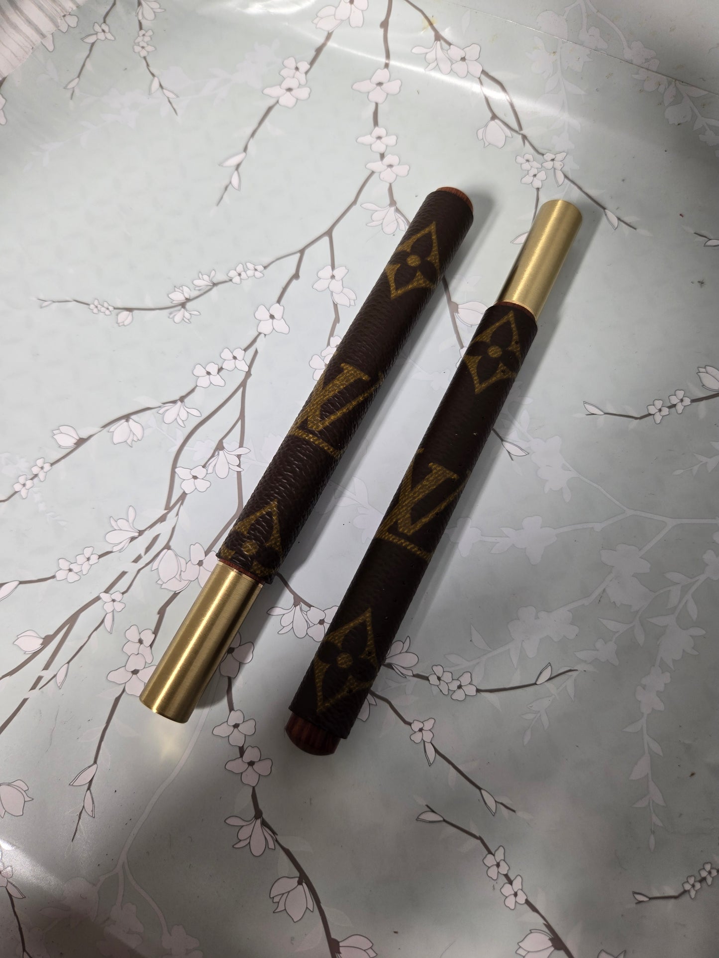 Upcycled brass and rosewood pen (1 pen + 1 refill)