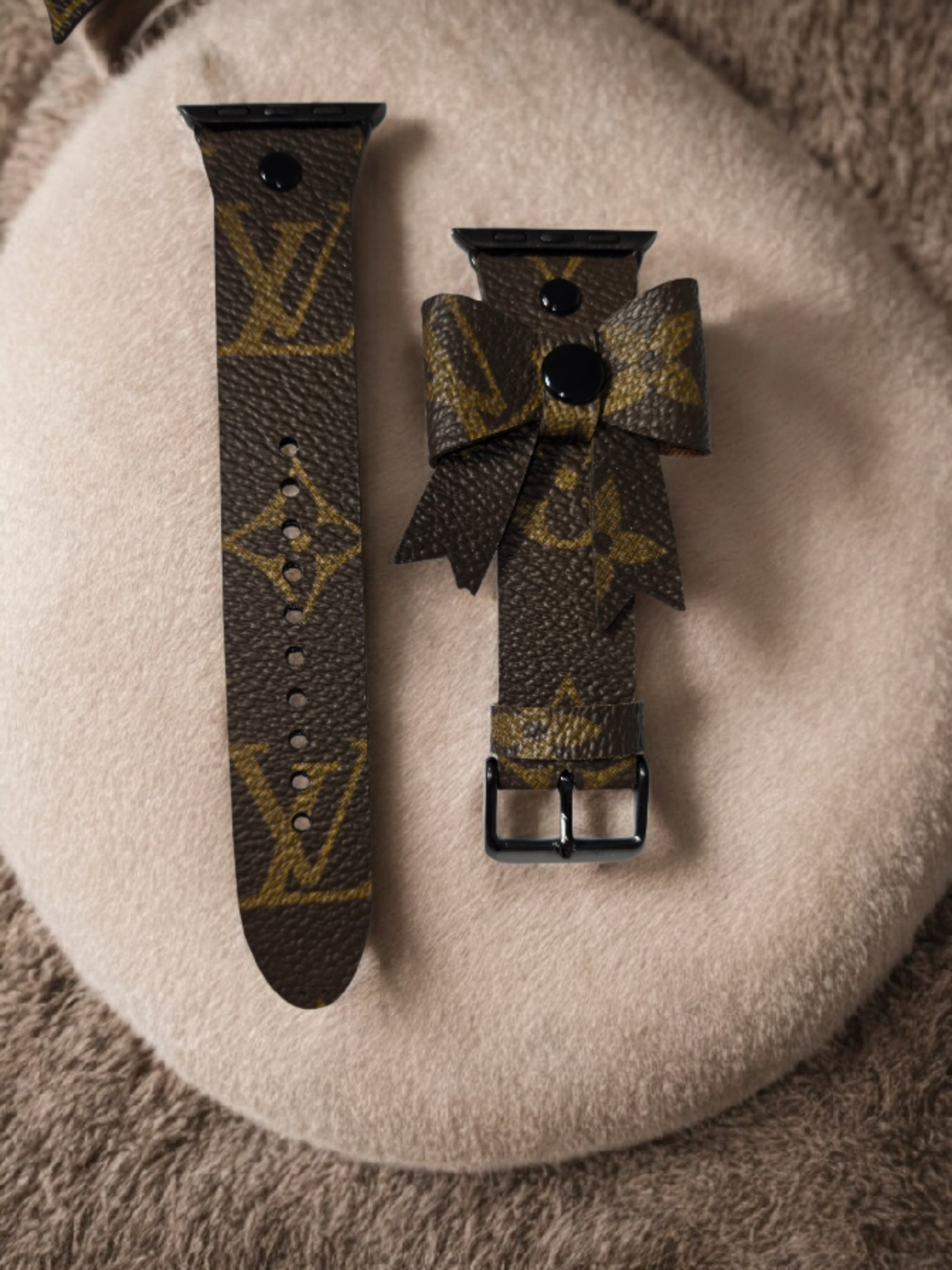 Upcycled watchband with bow