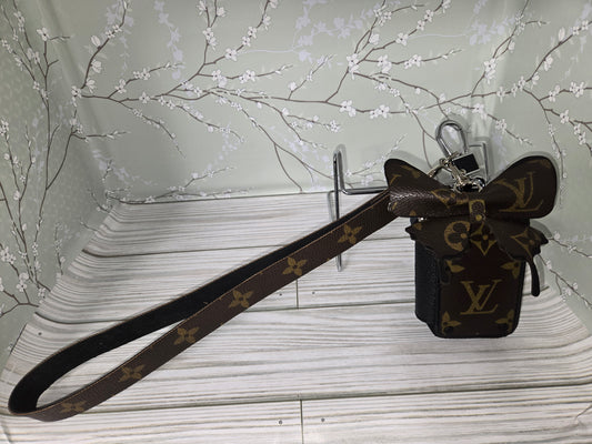 Upcycled combo three pieces (wristlet, butterfly, and keyfob)