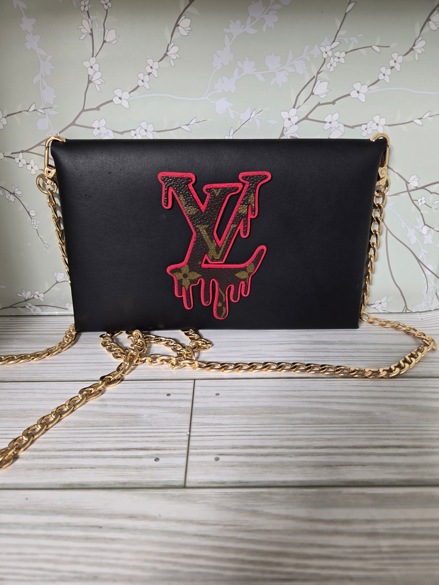Upcycled leather crossbody bag