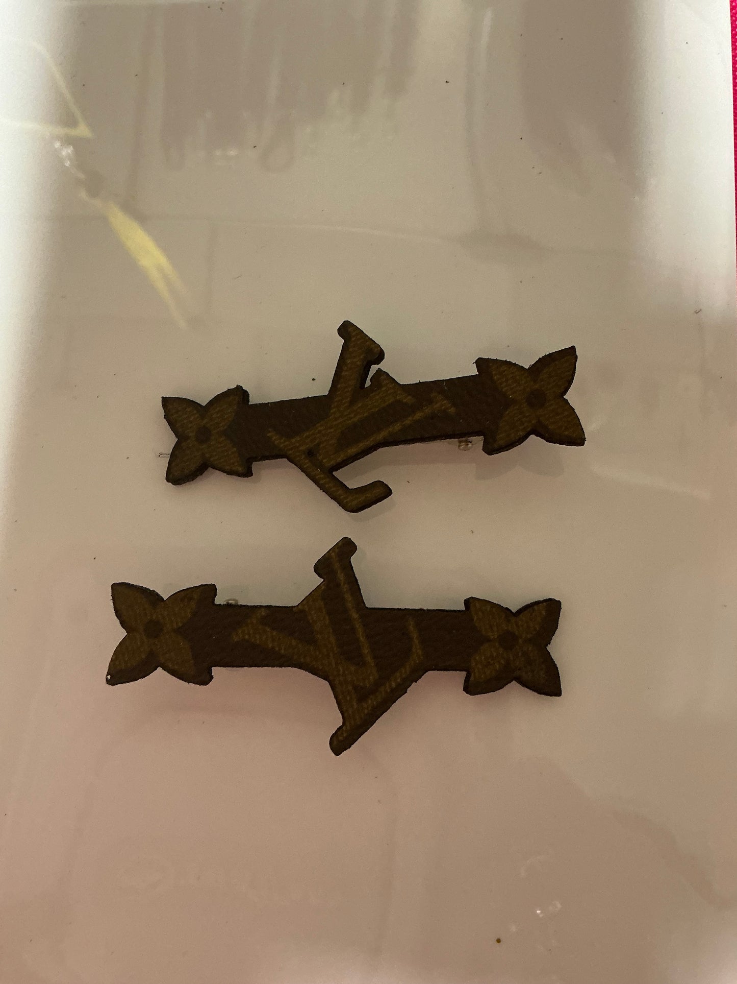 Upcycled hair clip set 2pc