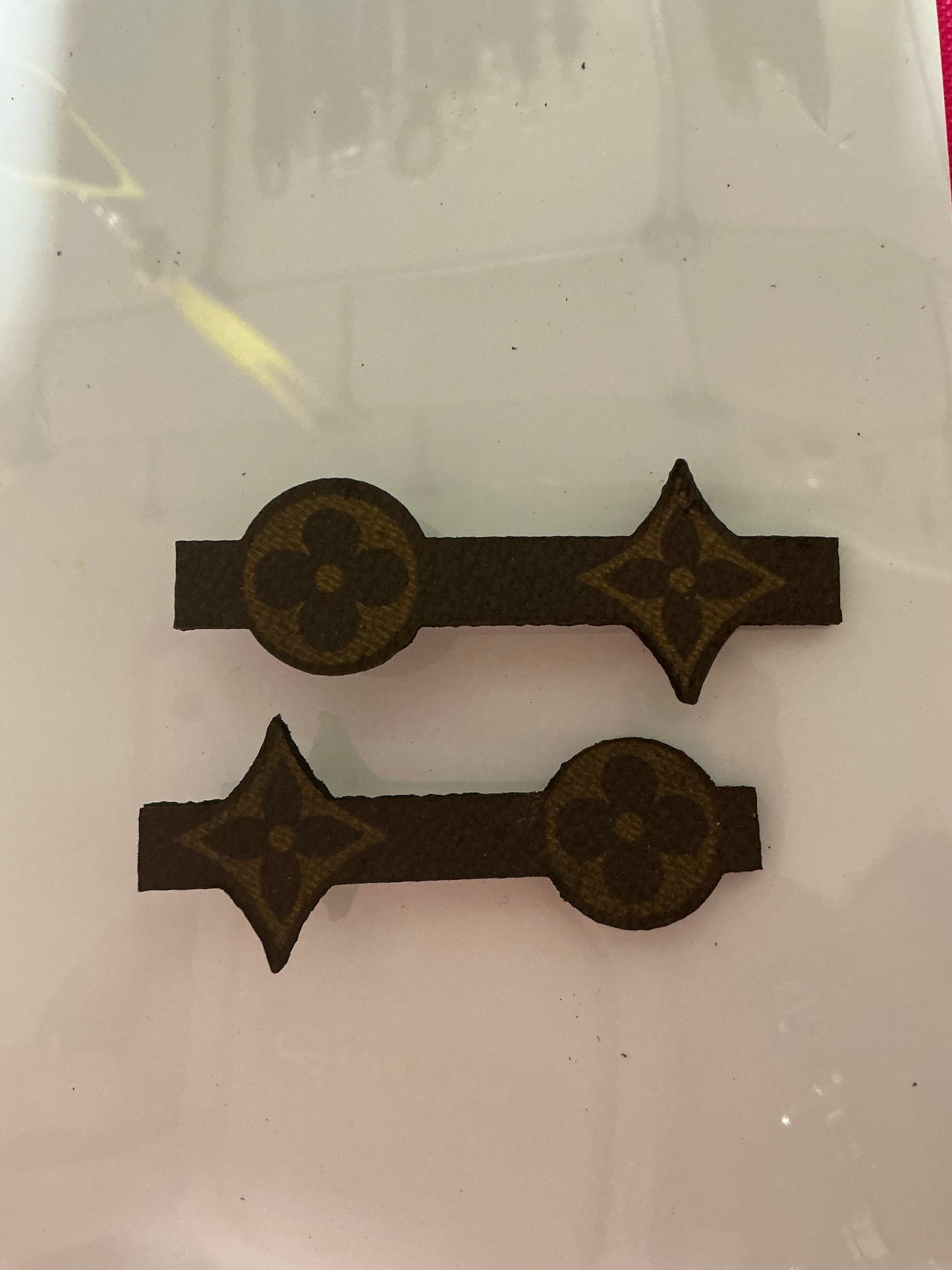 Upcycled hair clip set 2pc