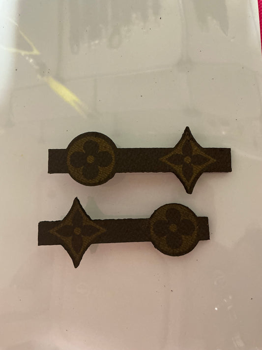 Upcycled hair clip set 2pc