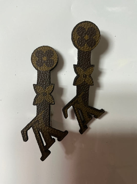 Upcycled hair clip set 2pc