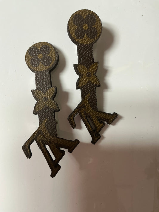 Upcycled hair clip set 2pc