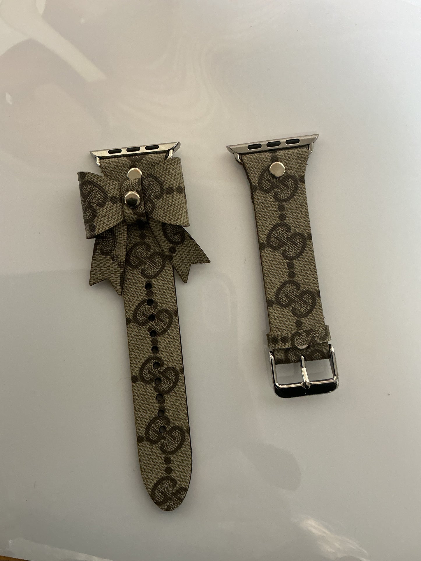 Upcycled watchband with bow