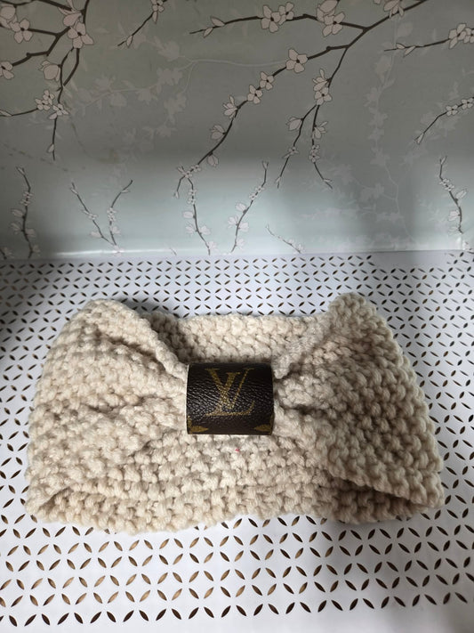 Upcycled knitted headband
