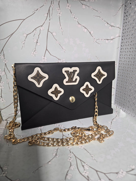 Upcycled glow in the dark crossbody on chain