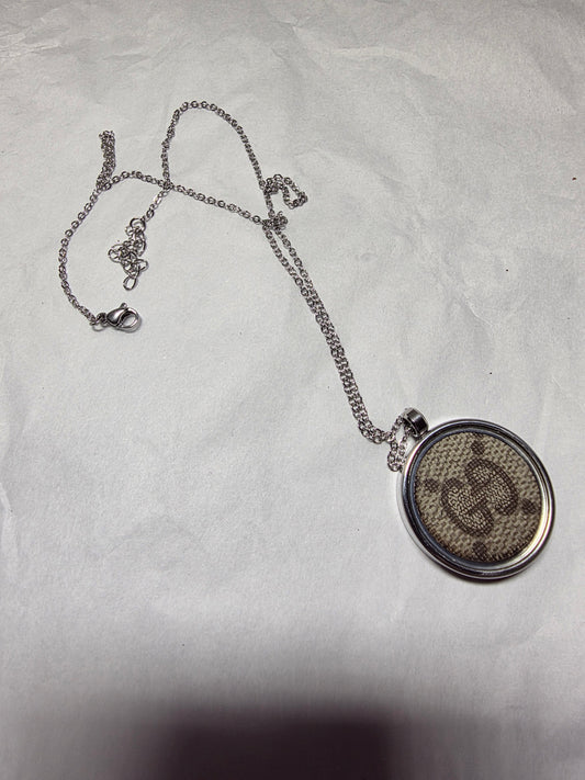 Upcycled stainless steel pendant and chain