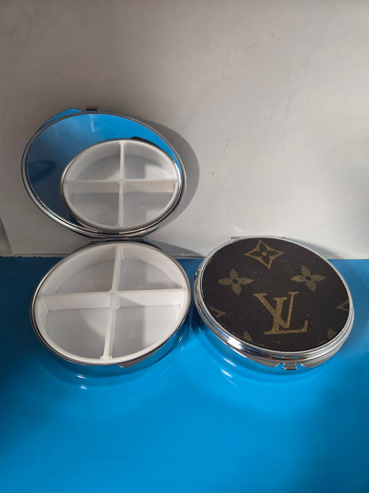 Large upcycled multi use pill case.