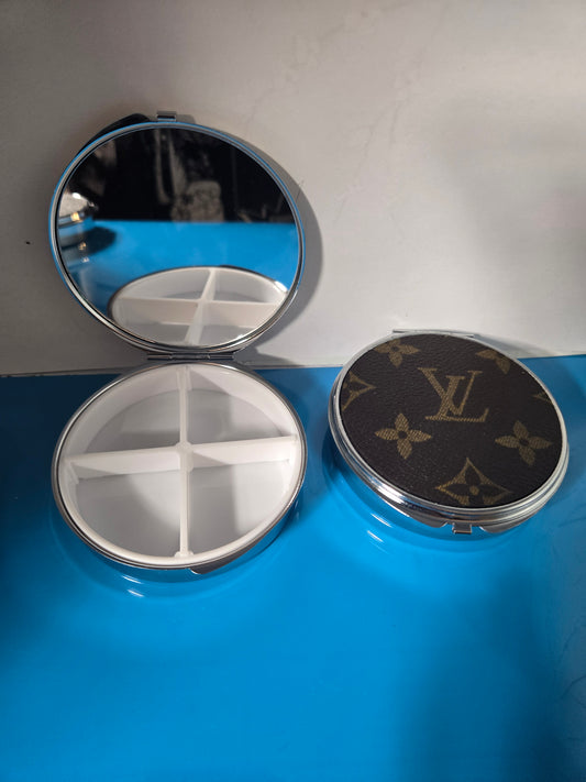 Large upcycled multi use pill case.