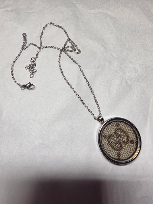 Upcycled stainless steel pendant and chain