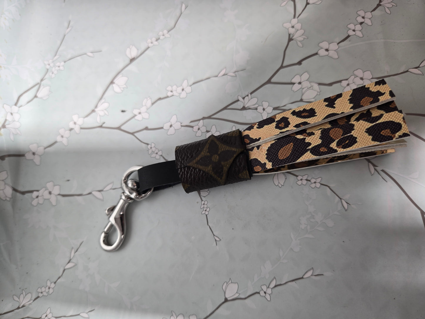 Upcycled faux leather tassle