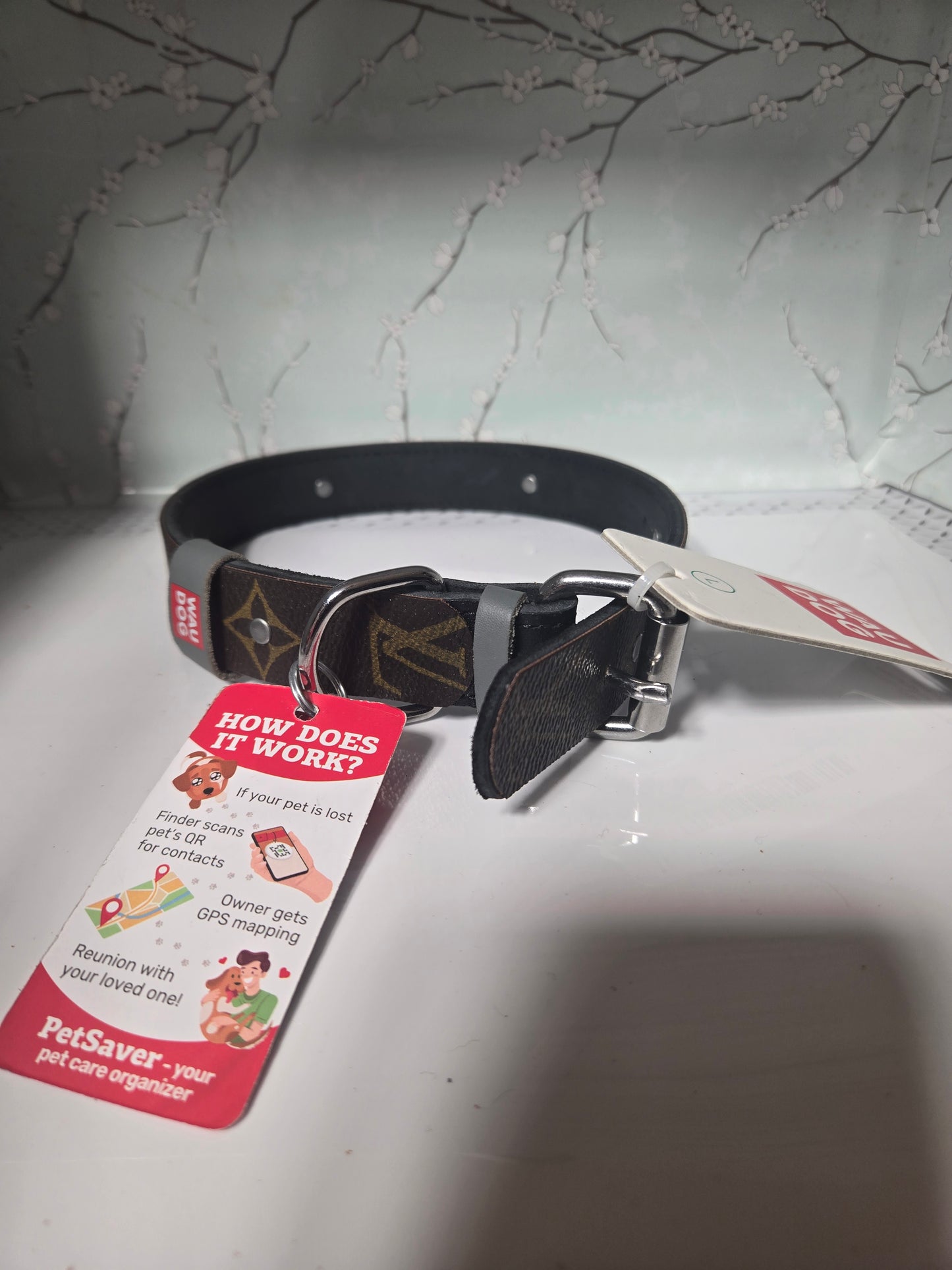 Upcycled dog collar size large