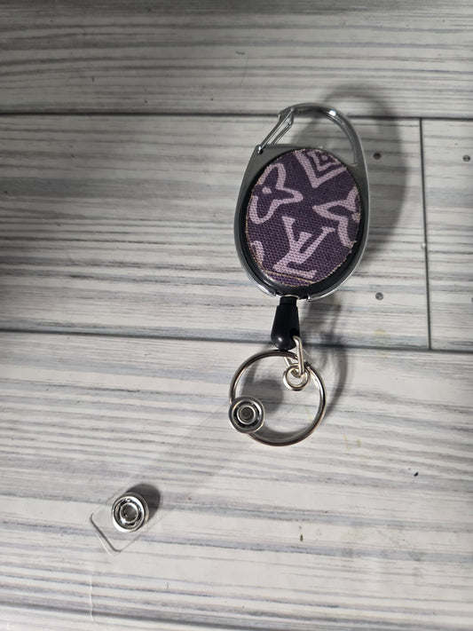 Upcycled double clip badge holder (clip on top & on the back)