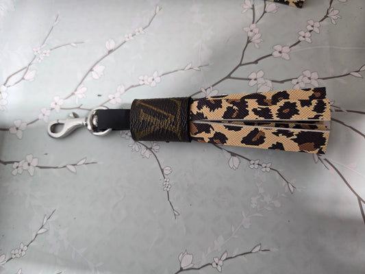 Upcycled faux leather tassle