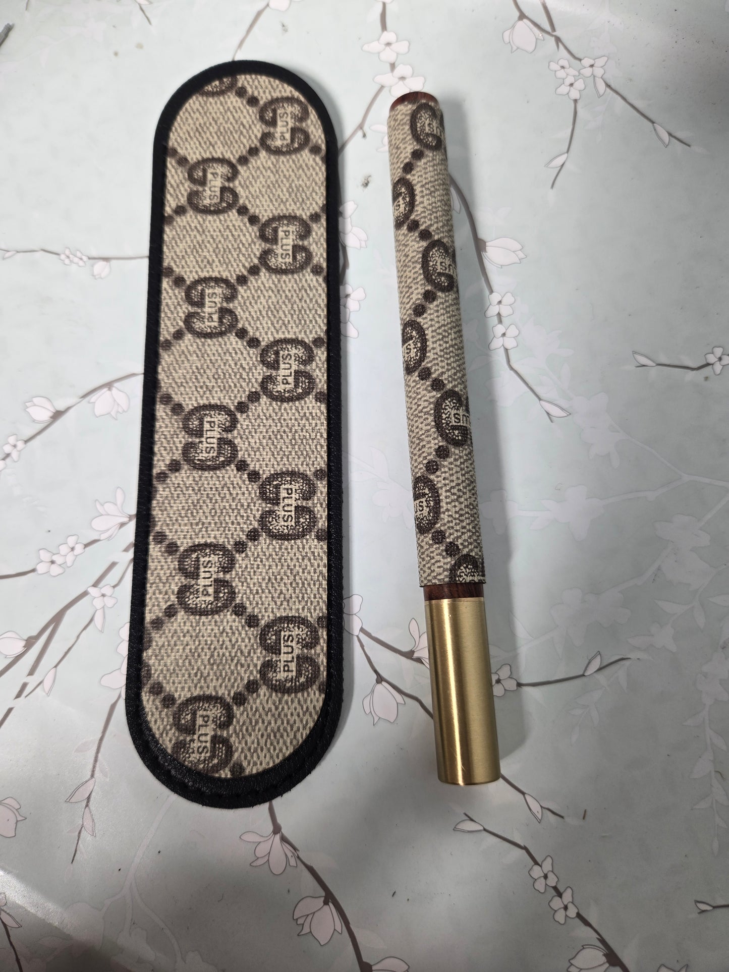 Upcycled Pen holder and upcycled Pen combo. (Black color holder)