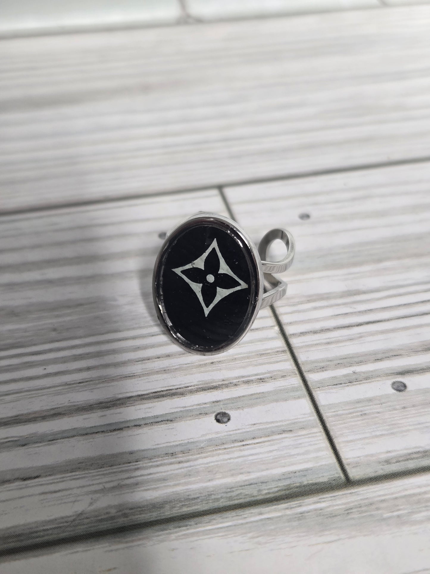 Upcycled steel adjustable ring