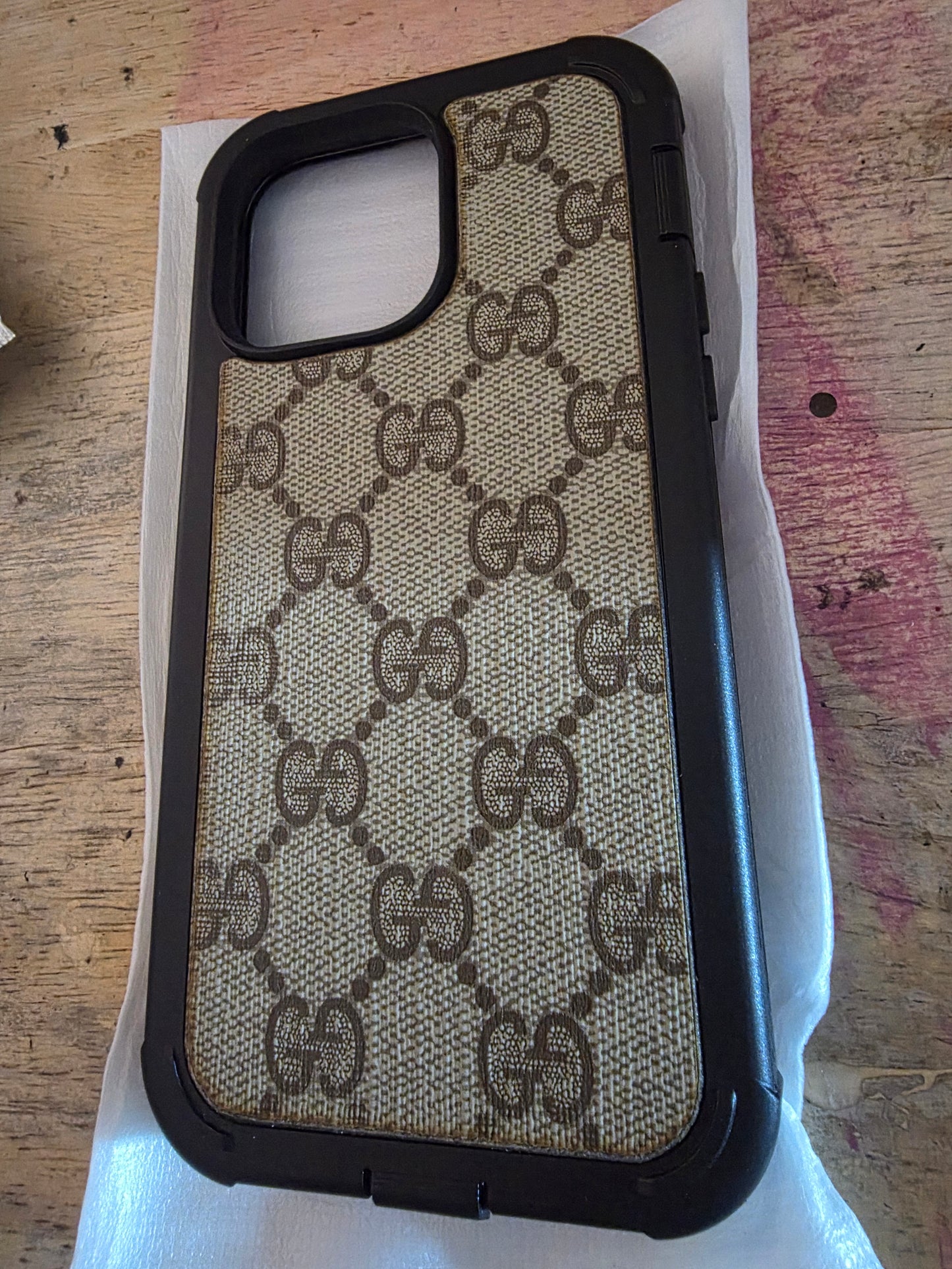 Upcycled apple phone case