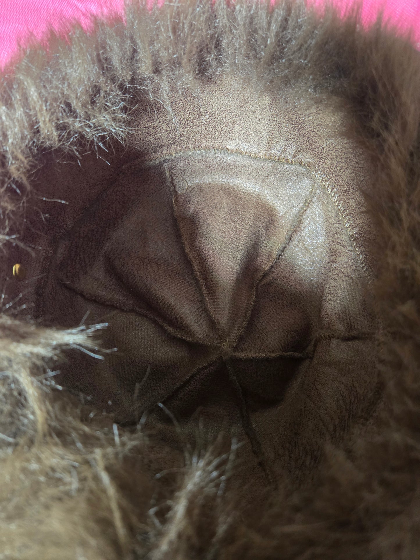 Upcycled faux fur hat