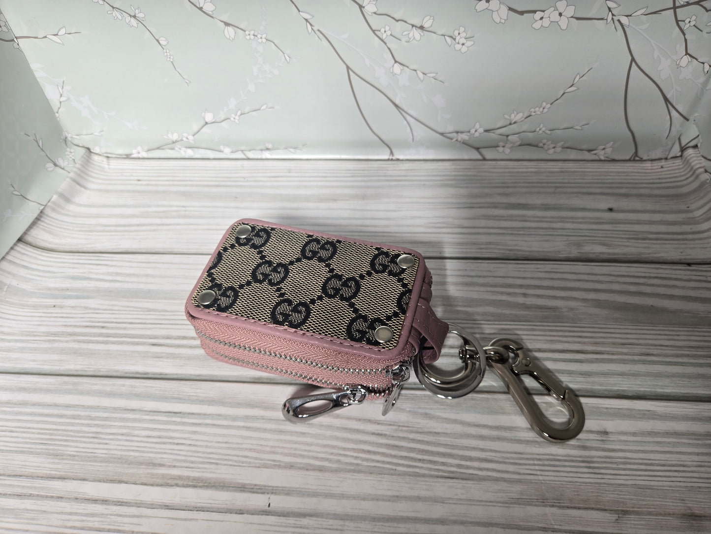 Double keyfob holder upcycled