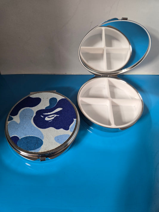 Large upcycled multi use pill case.