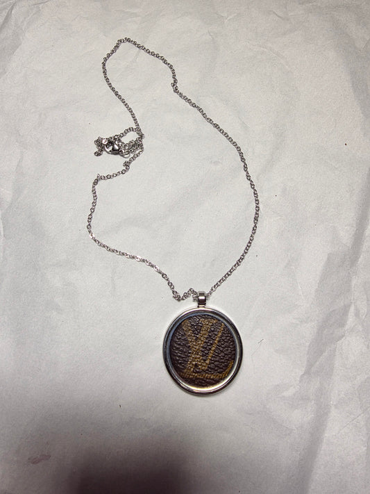 Upcycled stainless steel pendant and chain