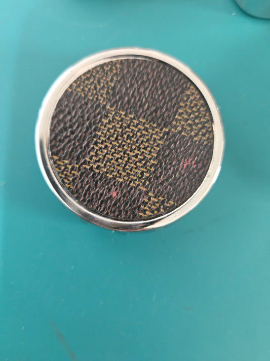 Upcycled small circle pill case 3 compartment inside