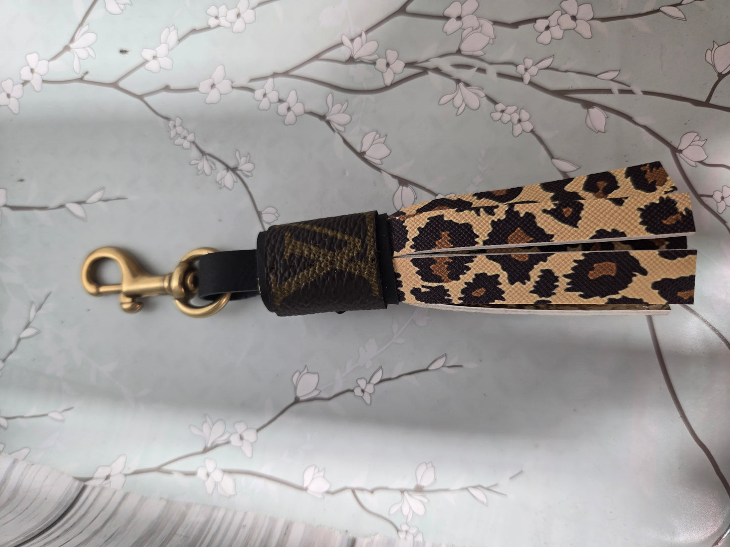 Upcycled faux leather tassle
